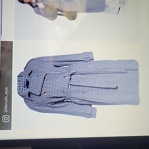Belted Tweed Houndstooth Long Trench Coat main image 0